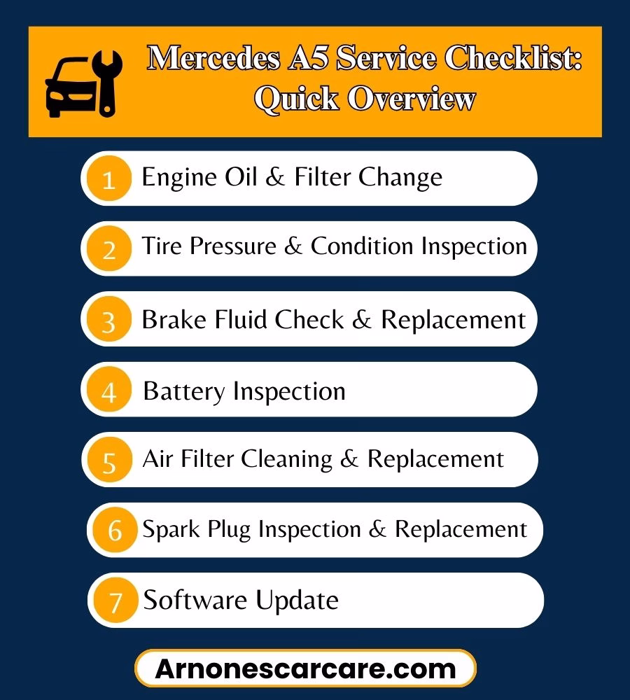 Mercedes A5 Service: Costs, Checklist & Reset Guide 2 Mercedes A5 Service