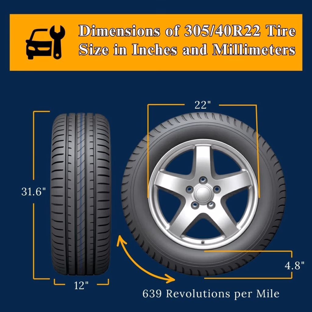 305/40R22 in Inches Tire Size – Specs, Uses & Benefits 2 30540R22 in Inches