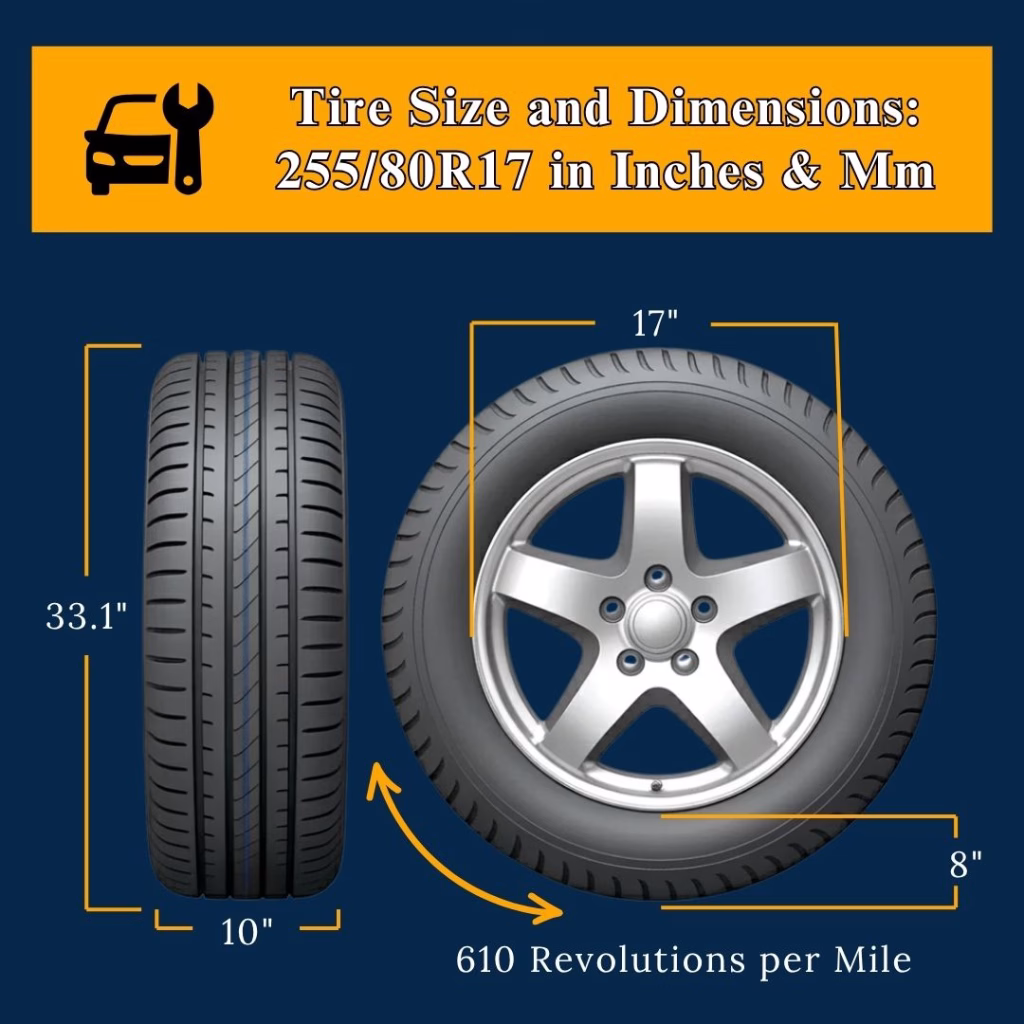 255/80R17 in Inches: Dimensions, Performance, and Comparison 2 25580R17 in Inches