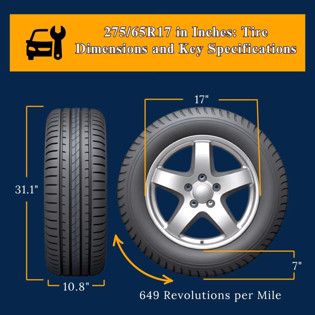 275/65R17 in Inches: Tire Dimensions and Specifications Explained 2 275/65R17